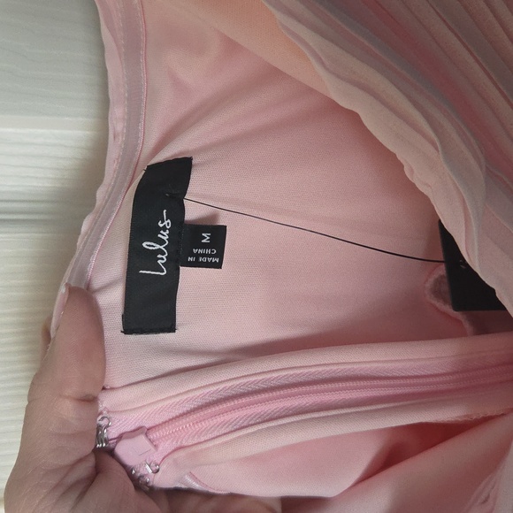 Lulu's Strapless Pink Tiered Dress - Picture 4 of 5